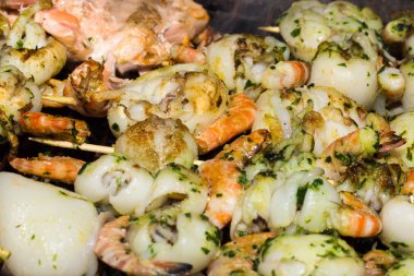 Lezzetli ızgara kalamar