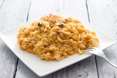 Risotto ile deniz ürünleri