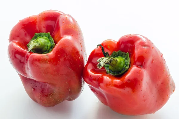 Δύο κόκκινες πιπεριές — Φωτογραφία Αρχείου