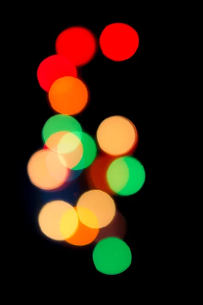 Colorfull bokeh with black bacground — Stock Photo, Image