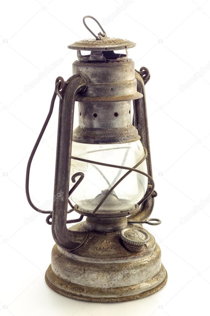 Oil lamp with white background
