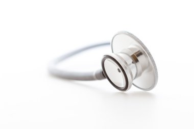 Beyaz arka planlı stetoskop