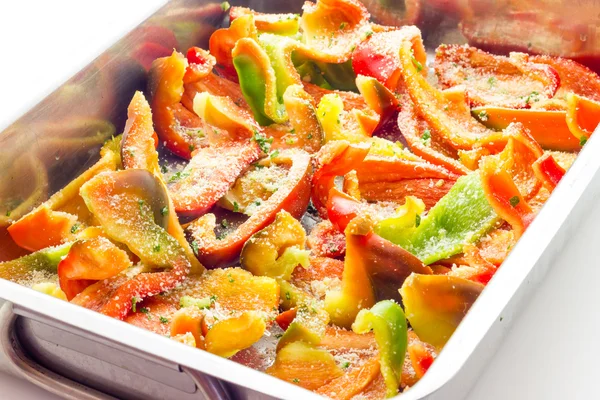 Tasty tray of Peppers gratin — Stock Photo, Image