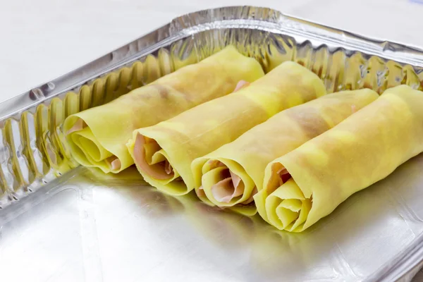 Koken gebakken Canneloni — Stockfoto