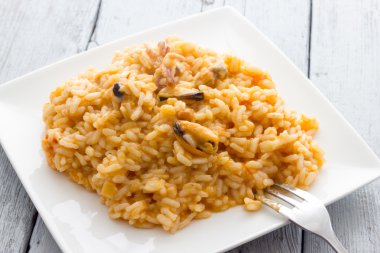 Risotto ile deniz ürünleri