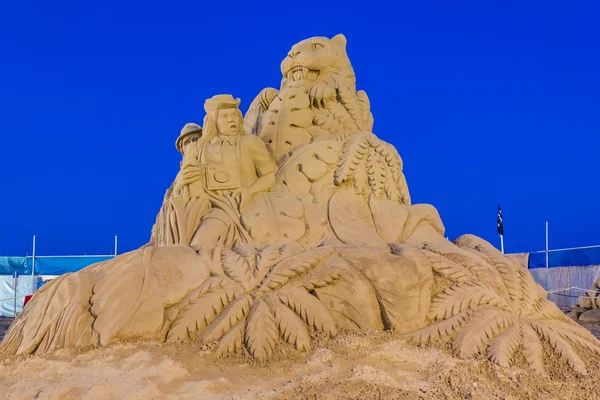 Esculturas de arena en la playa — Foto de Stock