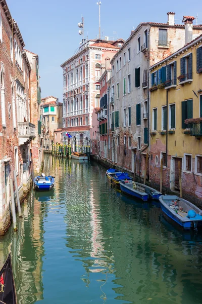 Venice channel with boats Royalty Free Stock Photos