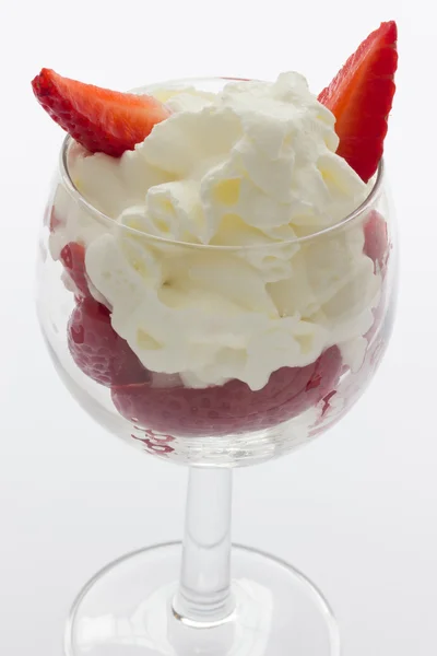 Tasti Fragola con crema — Foto Stock