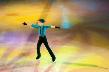 Orenburg, Rusya - 26.03.2016: Çocuk patenci