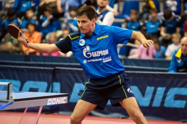 Orenburg, Rusya - 03.04.2015: Masa tenisi müsabakaları