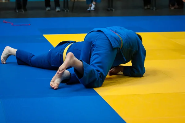 다다미에 두 judoka — 스톡 사진