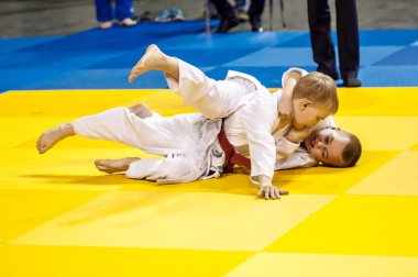 Orenburg, Rusya Federasyonu - 16 Nisan 2016: Judo yarışmalarında gençlik