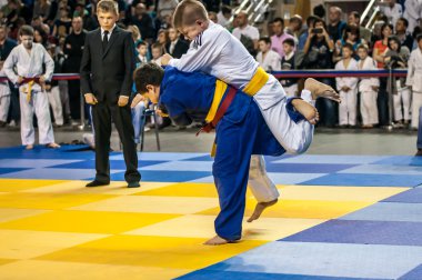 Orenburg, Rusya Federasyonu - 16 Nisan 2016: Judo yarışmalarında gençlik