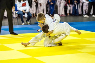 Orenburg, Rusya Federasyonu - 16 Nisan 2016: Judo yarışmalarında gençlik