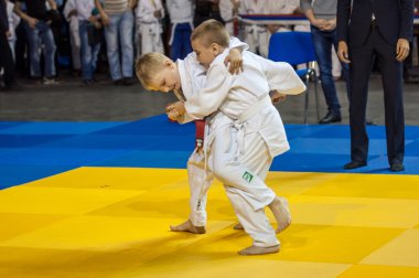 Orenburg, Rusya Federasyonu - 16 Nisan 2016: Judo yarışmalarında gençlik