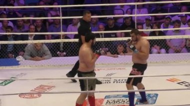 Orenburg, Rusya Federasyonu - 27 Mayıs 2016: karışık dövüş sanatları savaşçılar rekabet