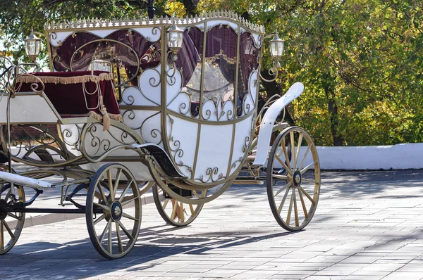 Carruaje de boda para novia y novio — Foto de Stock