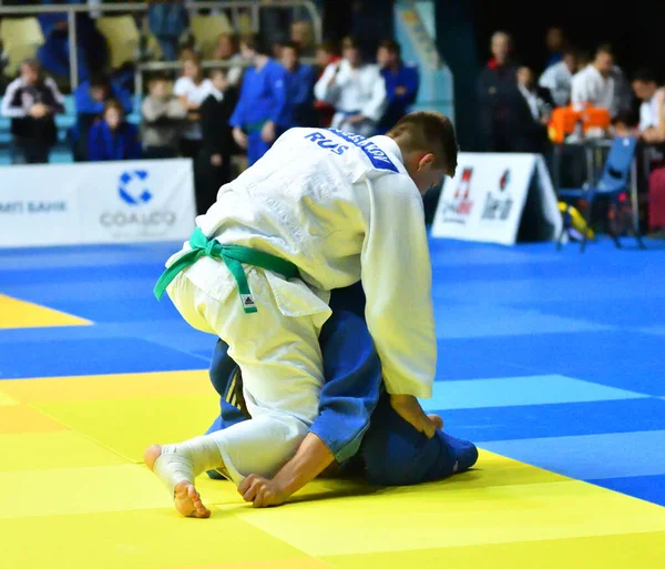 Orenburg Russia Ottobre 2017 Ragazzi Gareggiano Nel Judo Torneo Judo — Foto Stock