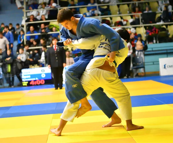 Orenburg Rusko Října 2017 Chlapci Soutěží Judu Turnaj Judo Všeruské — Stock fotografie