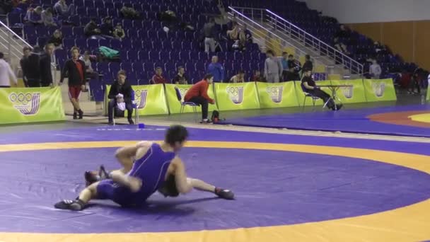 Orenburg Rusland Maart 2017 Jonge Mannen Nemen Deel Aan Het — Stockvideo