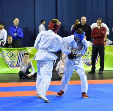 Orenburg, Rusya - 5 Mart 2017: Erkekler Kiokusinkaj 