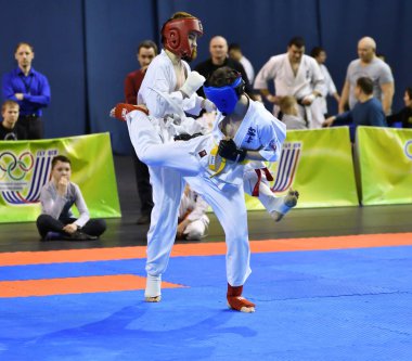 Orenburg, Rusya - 5 Mart 2017: Erkekler Kiokusinkaj 