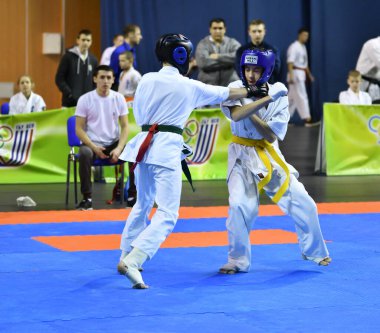 Orenburg, Rusya - 5 Mart 2017: Erkekler Kiokusinkaj 