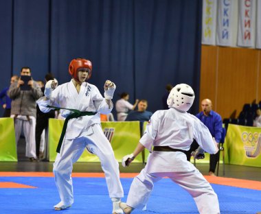 Orenburg, Rusya - 5 Mart 2017: Erkekler Kiokusinkaj 