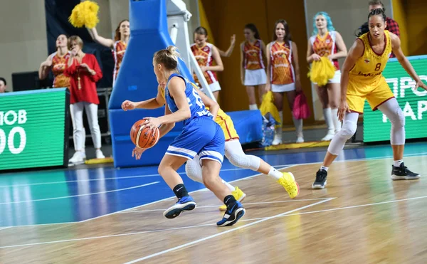 Orenburg Ryssland Oktober 2019 Flickor Spelar Basket Matchen Det Ryska — Stockfoto