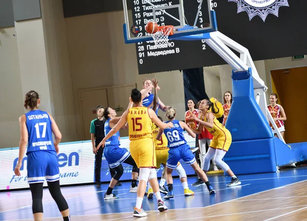 Orenburg Rusko Října 2019 Dívky Hrají Basketbal Zápase Ruského Mistrovství — Stock fotografie