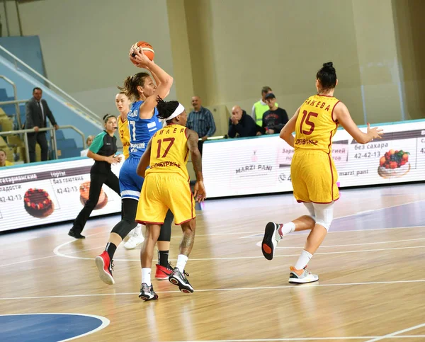 Orenburg Russie Octobre 2019 Les Filles Jouent Basket Ball Dans — Photo