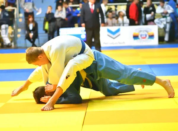 Orenburg Ryssland Oktober 2017 Pojkar Tävla Judo Vid All Ryska — Stockfoto