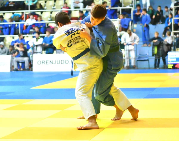 Orenburg Russia Ottobre 2017 Ragazzi Gareggiano Nel Judo Torneo Judo — Foto Stock