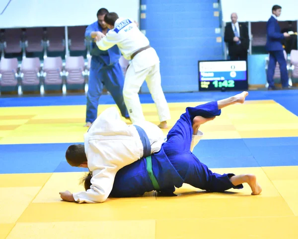 Orenburg Russland Oktober 2017 Jungen Messen Sich Judo Beim Gesamtrussischen — Stockfoto