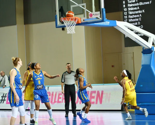 Orenburg Rússia Outubro 2019 Meninas Jogam Basquete Euroleague Match Entre — Fotografia de Stock