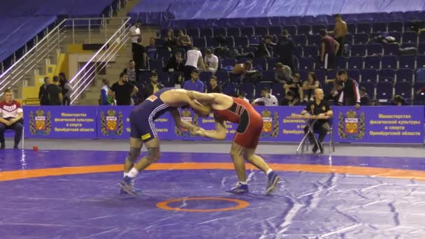 Orenburg Rússia Outubro 2020 Meninos Competem Wrestling Esportivo Torneio All — Vídeo de Stock