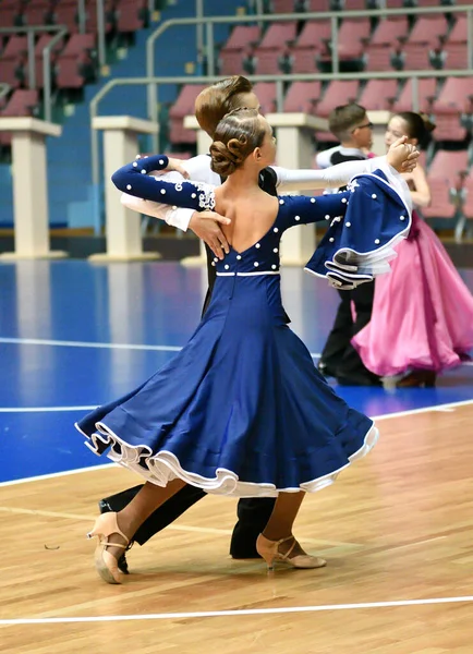 Orenburg Ryssland November 2019 Flicka Och Pojke Dansar Öppna Mästerskap — Stockfoto