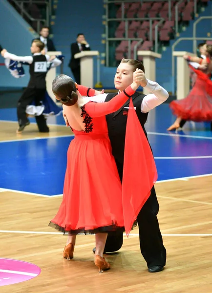 Orenburg Rússia Novembro 2019 Menina Menino Dançando Nos Campeonatos Abertos — Fotografia de Stock