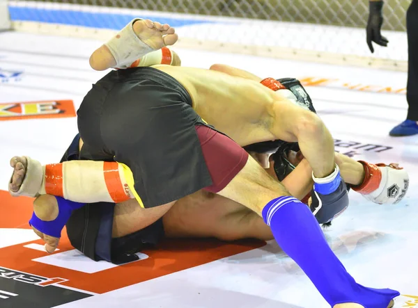 Orenburg Rússia Fevereiro 2017 Ano Lutadores Competem Artes Marciais Mistas — Fotografia de Stock