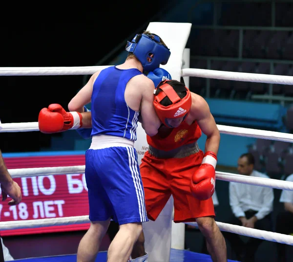 Оренбург Росія Травня 2017 Року Хлопці Боксери Змагаються Чемпіонаті Росії — стокове фото