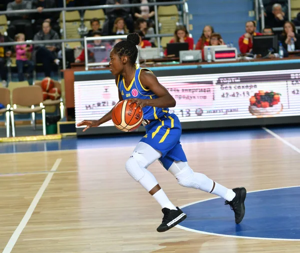 Orenburg Ryssland Oktober 2019 Flickor Spelar Basket Euroleague Match Mellan — Stockfoto