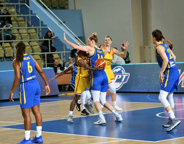 Orenburg Russia Ottobre 2019 Ragazze Giocano Basket Euroleague Tra Nadezhda — Foto Stock