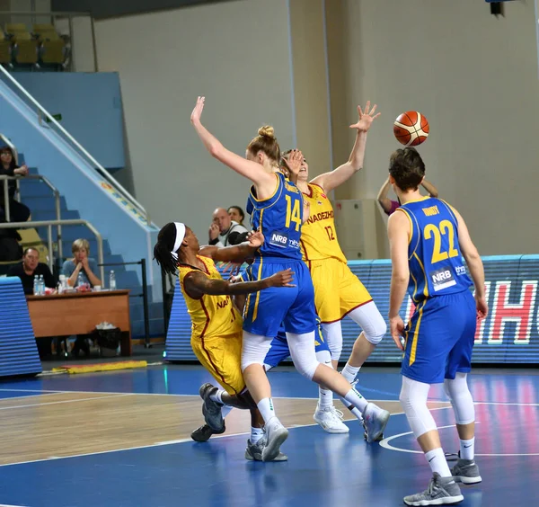 Orenburg Rusland Oktober 2019 Meisjes Spelen Basketbal Euroleague Wedstrijd Tussen — Stockfoto