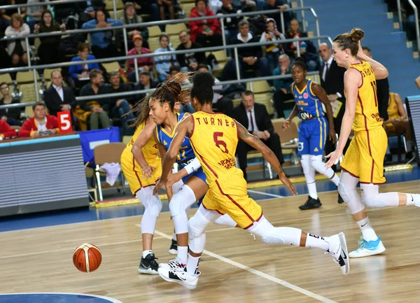 Orenburg Russia October 2019 Girls Play Basketball Euroleague Match Nadezhda — Stock Photo, Image