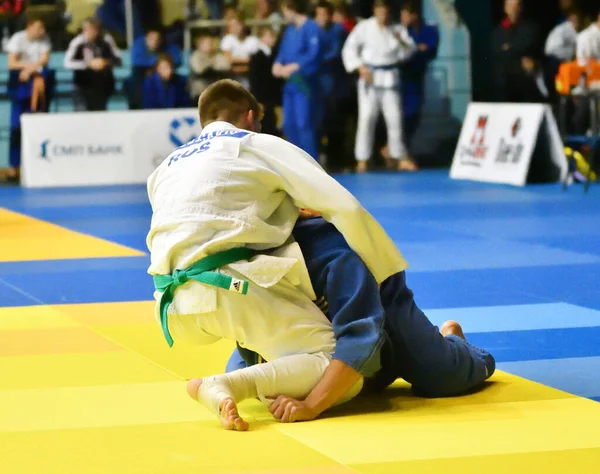 Orenburg Rusia Octubre 2017 Los Niños Compiten Judo Torneo Judo —  Fotos de Stock