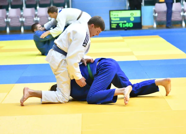 Orenburg Ryssland Oktober 2017 Pojkar Tävla Judo Vid All Ryska — Stockfoto