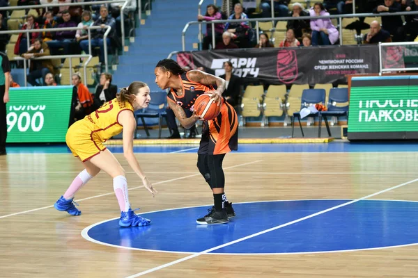 Orenburg Rusia Noviembre 2019 Las Niñas Juegan Baloncesto Partido Campeonato — Foto de Stock