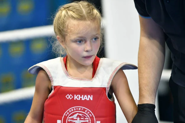 Orenburg Russia October 2019 Girls Compete Thai Boxing Muay Thai — Stock Photo, Image