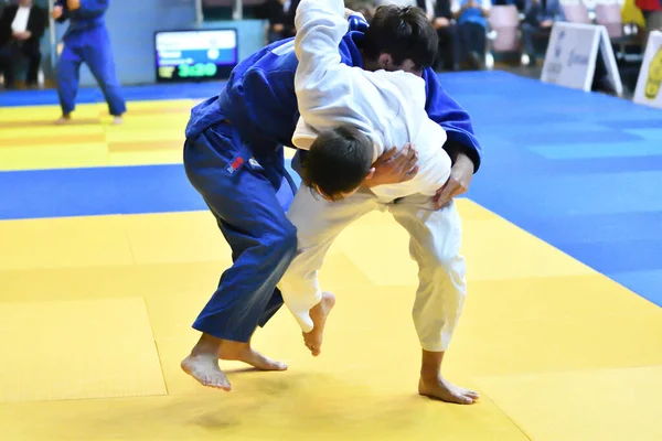 Orenburg Ryssland Oktober 2017 Pojkar Tävla Judo Vid All Ryska — Stockfoto