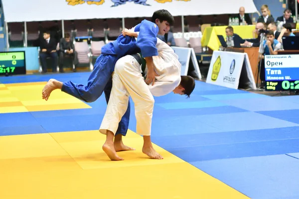 Orenburg Russland Oktober 2017 Jungen Messen Sich Judo Beim Gesamtrussischen — Stockfoto